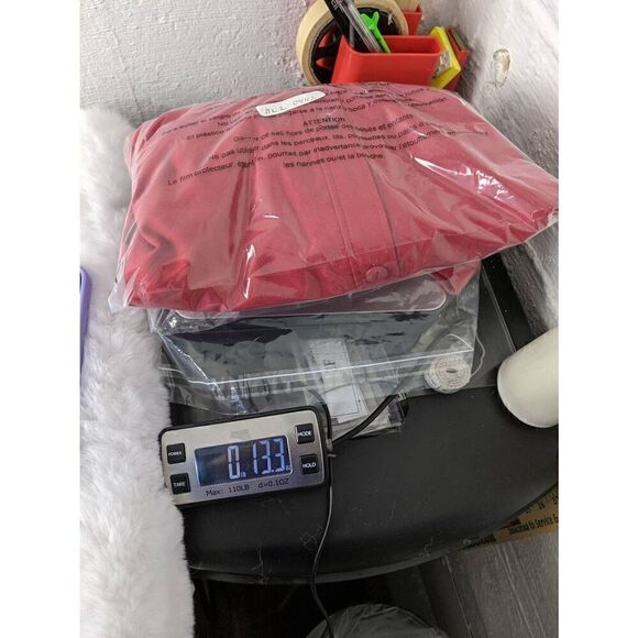 Catherines Red Feels like Suede Button‎ Front Shirt Blouse Womens Shirt 5X 34-36 - Picture 6 of 6